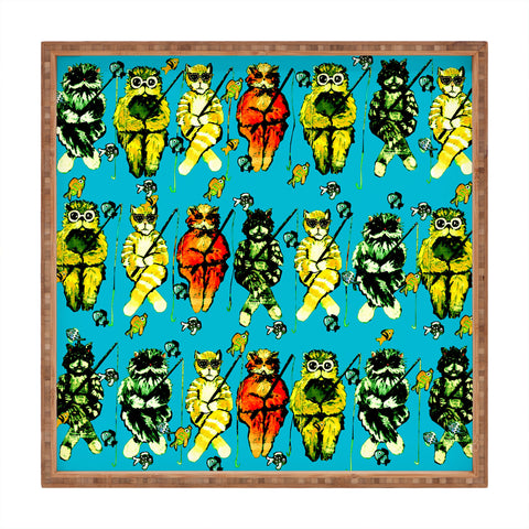 Renie Britenbucher Catfishing Turquoise Square Tray