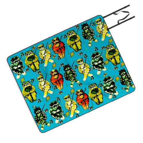 Renie Britenbucher Catfishing Turquoise Picnic Blanket