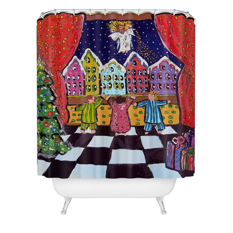 Renie Britenbucher Christmas Angel Shower Curtain