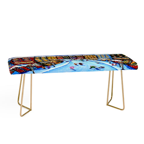 Renie Britenbucher Christmas Shoppers Bench