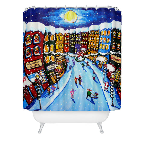 Renie Britenbucher Christmas Shoppers Shower Curtain