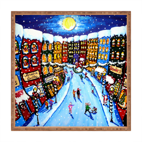 Renie Britenbucher Christmas Shoppers Square Tray