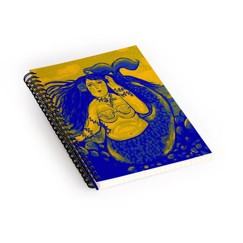 Renie Britenbucher Chubby Mermaid Navy Spiral Notebook