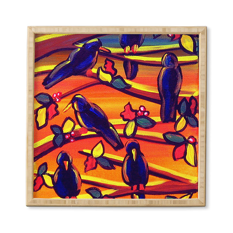 Renie Britenbucher Crows in Sunset Framed Wall Art