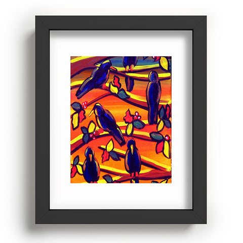 Renie Britenbucher Crows in Sunset Recessed Framing Rectangle