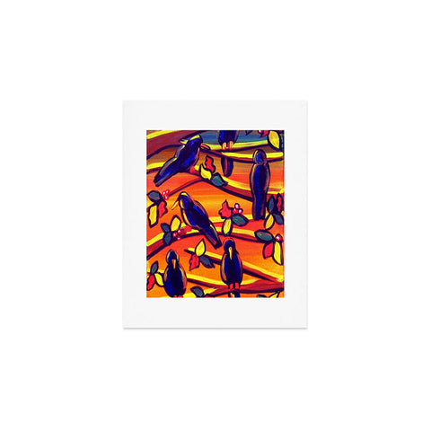 Renie Britenbucher Crows in Sunset Art Print