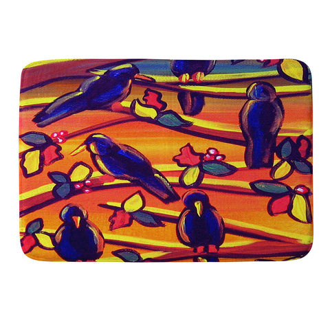 Renie Britenbucher Crows in Sunset Memory Foam Bath Mat