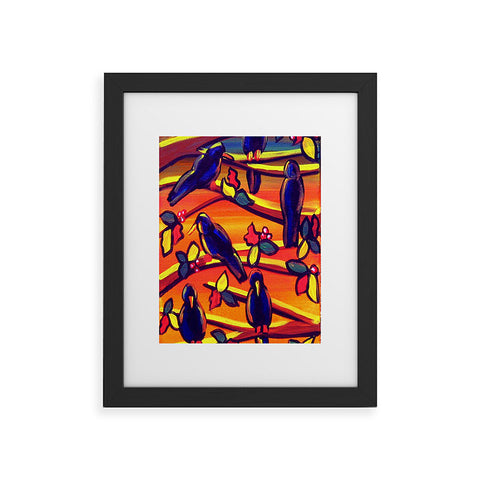 Renie Britenbucher Crows in Sunset Framed Art Print