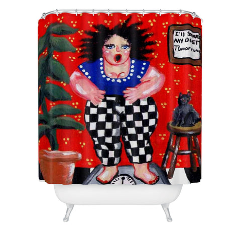 Renie Britenbucher Diet Diva Shower Curtain