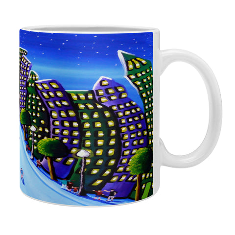 Renie Britenbucher Emerald And Purple City Coffee Mug