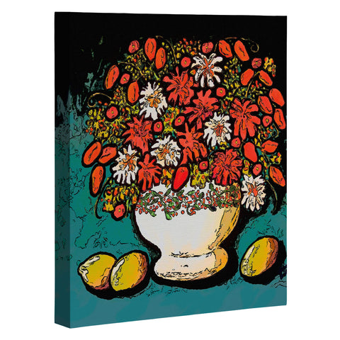Renie Britenbucher Fall Bouquet With Lemons Art Canvas