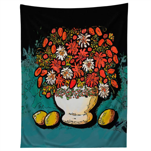 Renie Britenbucher Fall Bouquet With Lemons Tapestry