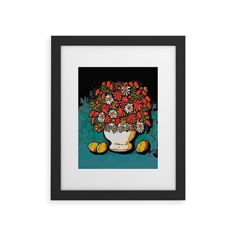 Renie Britenbucher Fall Bouquet With Lemons Framed Art Print