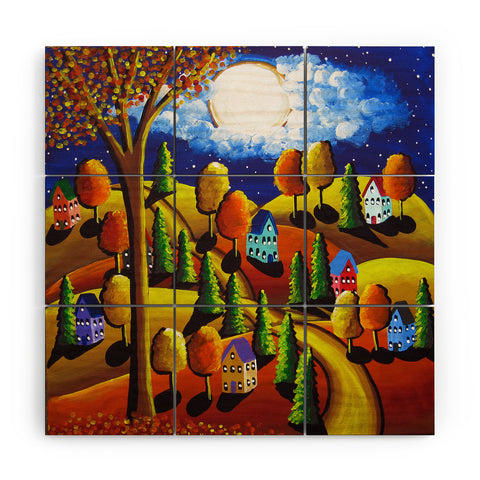 Renie Britenbucher Fall Night 1 Wood Wall Mural