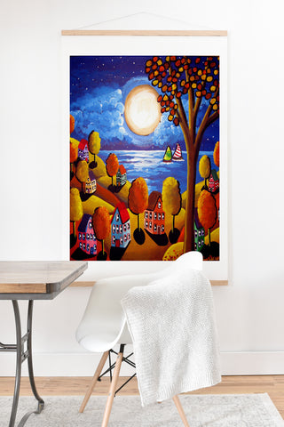 Renie Britenbucher Fall Night Sail Art Print And Hanger