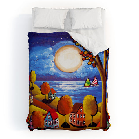 Renie Britenbucher Fall Night Sail Duvet Cover