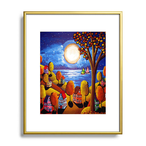Renie Britenbucher Fall Night Sail Metal Framed Art Print
