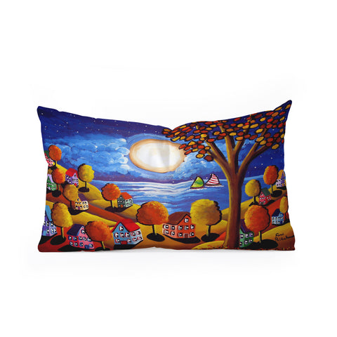 Renie Britenbucher Fall Night Sail Oblong Throw Pillow