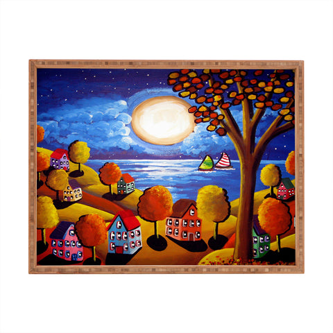 Renie Britenbucher Fall Night Sail Rectangular Tray