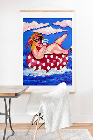 Renie Britenbucher Floating Martini Diva Art Print And Hanger