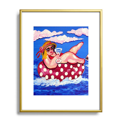 Renie Britenbucher Floating Martini Diva Metal Framed Art Print