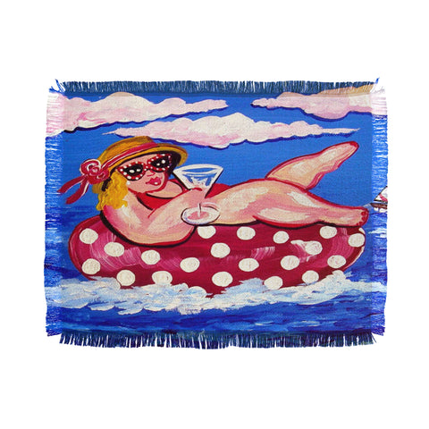 Renie Britenbucher Floating Martini Diva Throw Blanket