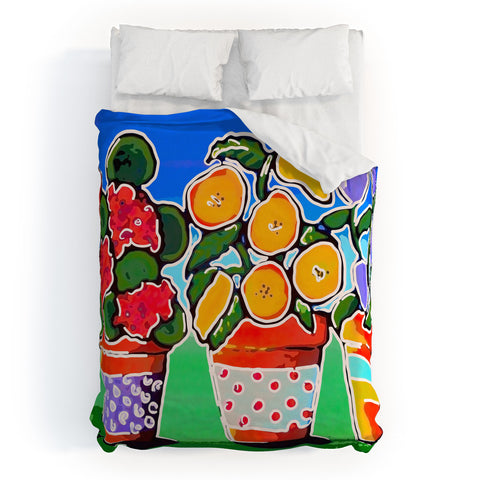 Renie Britenbucher Flower Pot Trio Duvet Cover