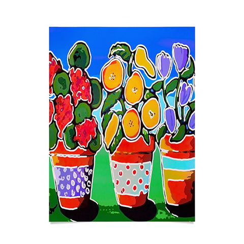Renie Britenbucher Flower Pot Trio Poster