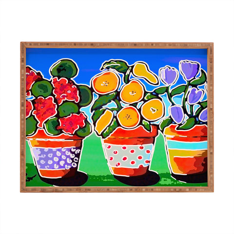 Renie Britenbucher Flower Pot Trio Rectangular Tray