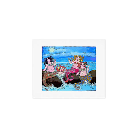 Renie Britenbucher Four Martini Mermaids Art Print