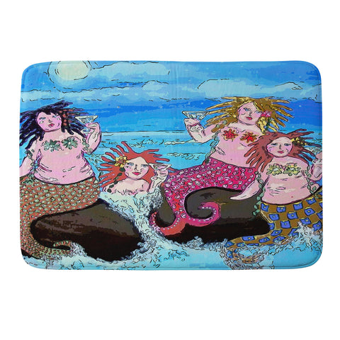 Renie Britenbucher Four Martini Mermaids Memory Foam Bath Mat