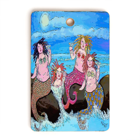 Renie Britenbucher Four Martini Mermaids Cutting Board Rectangle