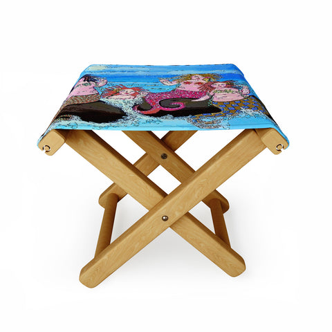 Renie Britenbucher Four Martini Mermaids Folding Stool