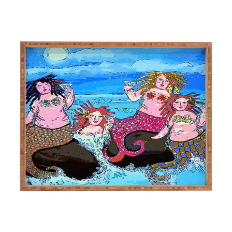 Renie Britenbucher Four Martini Mermaids Rectangular Tray