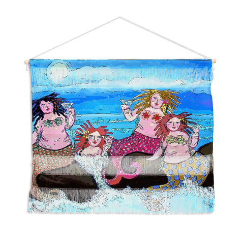 Renie Britenbucher Four Martini Mermaids Wall Hanging Landscape