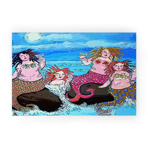 Renie Britenbucher Four Martini Mermaids Welcome Mat