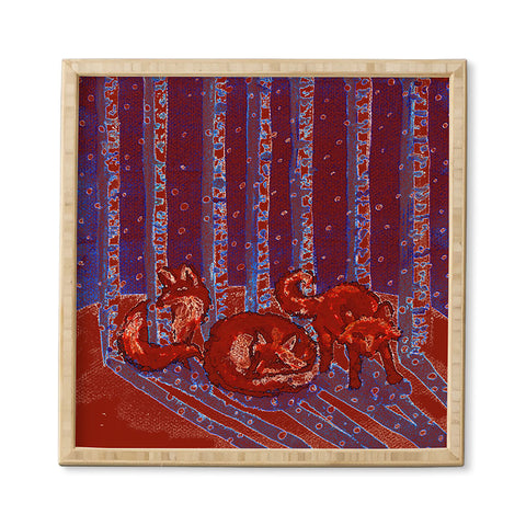Renie Britenbucher Fox In Birch Batik Framed Wall Art
