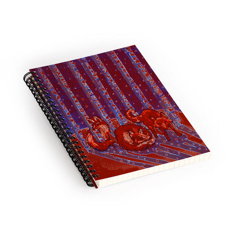 Renie Britenbucher Fox In Birch Batik Spiral Notebook
