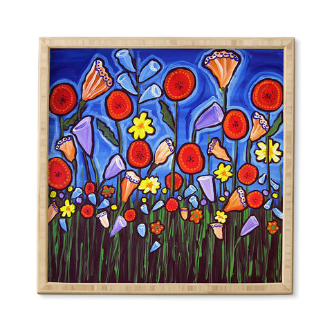 Renie Britenbucher Fun Funky Flowers Framed Wall Art