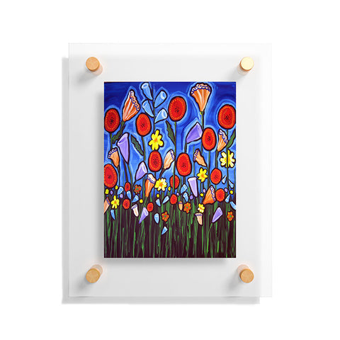 Renie Britenbucher Fun Funky Flowers Floating Acrylic Print