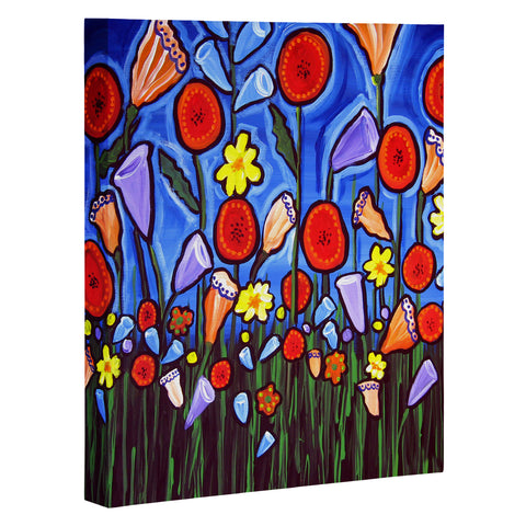 Renie Britenbucher Fun Funky Flowers Art Canvas