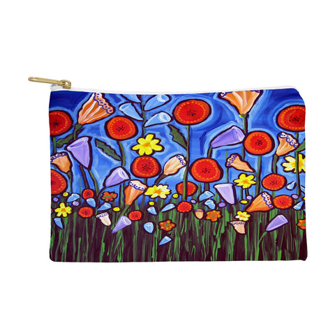 Renie Britenbucher Fun Funky Flowers Pouch