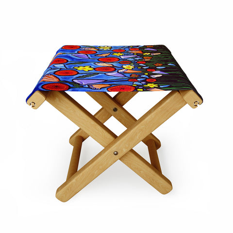 Renie Britenbucher Fun Funky Flowers Folding Stool