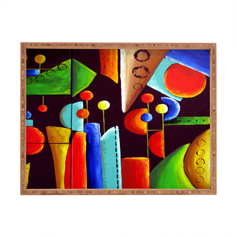 Renie Britenbucher Funky Abstract Rectangular Tray