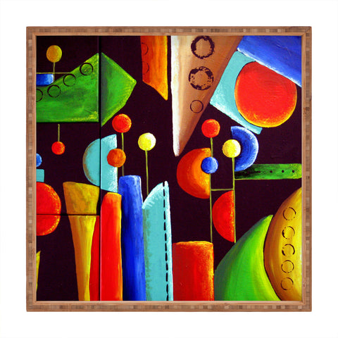 Renie Britenbucher Funky Abstract Square Tray