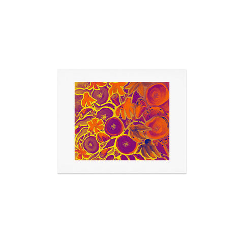 Renie Britenbucher Funky Floral In Orange Art Print