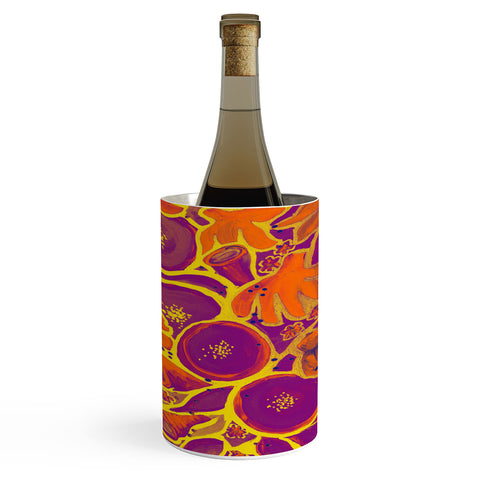 Renie Britenbucher Funky Floral In Orange Wine Chiller