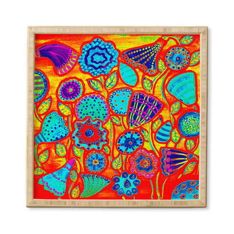 Renie Britenbucher Funky Flowers Bright Framed Wall Art