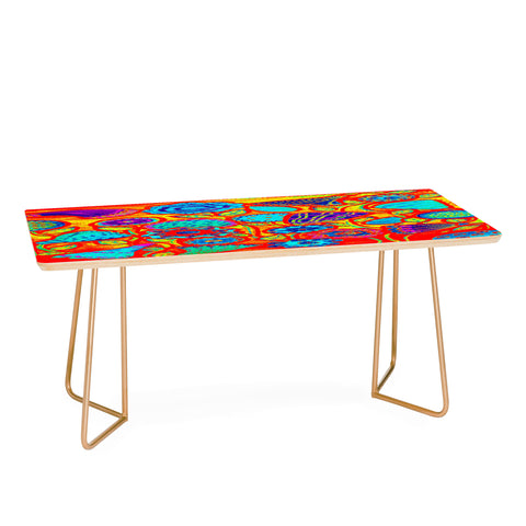 Renie Britenbucher Funky Flowers Bright Coffee Table