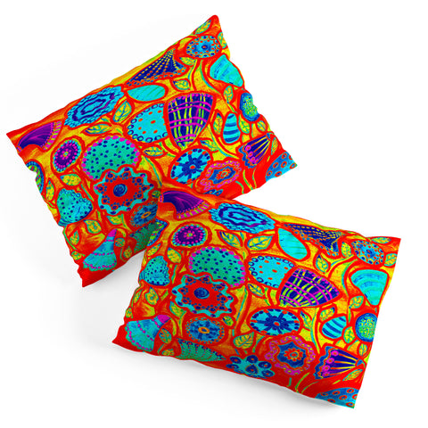 Renie Britenbucher Funky Flowers Bright Pillow Shams